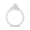 Thumbnail Image 3 of Previously Owned Lab-Grown Diamonds Princess-Cut Halo Engagement Ring 1/2 ct tw 14K White Gold