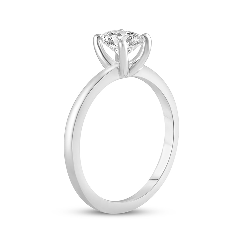Main Image 2 of Previously Owned Lab-Grown Diamonds Oval-Cut Solitaire Engagement Ring 3/4 ct tw 14K White Gold (F/SI2)