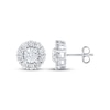 Thumbnail Image 1 of Previously Owned KAY Lab-Grown Diamonds Halo Stud Earrings 3 ct tw 10K White Gold