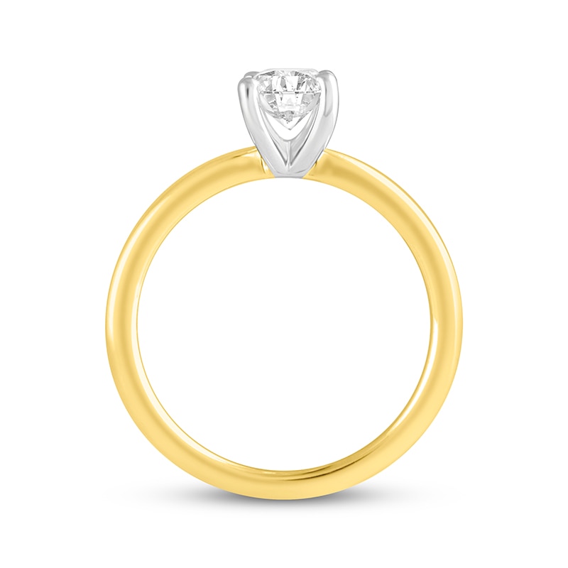 Main Image 3 of Previously Owned Lab-Grown Diamonds Oval-Cut Solitaire Engagement Ring 1 ct tw 14K Yellow Gold (F/SI2)