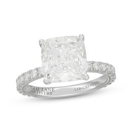 Previously Owned Neil Lane Artistry Cushion-Cut Lab-Grown Diamond Engagement Ring 5-5/8 ct tw 14K White Gold