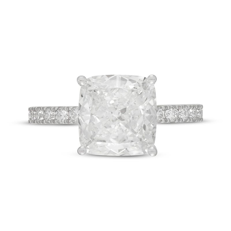Main Image 3 of Previously Owned Neil Lane Artistry Cushion-Cut Lab-Grown Diamond Engagement Ring 5-5/8 ct tw 14K White Gold