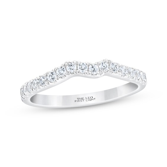 Previously Owned THE LEO First Light Diamond Wedding Band 1/3 ct tw 14K White Gold