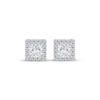 Thumbnail Image 2 of Previously Owned KAY Lab-Grown Diamonds Princess-Cut Stud Earrings 1/2 ct tw 14K White Gold (F/SI2)
