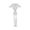Thumbnail Image 2 of Previously Owned Lab-Grown Diamonds Marquise-Cut Double Halo Engagement Ring 3/4 ct tw 14K White Gold