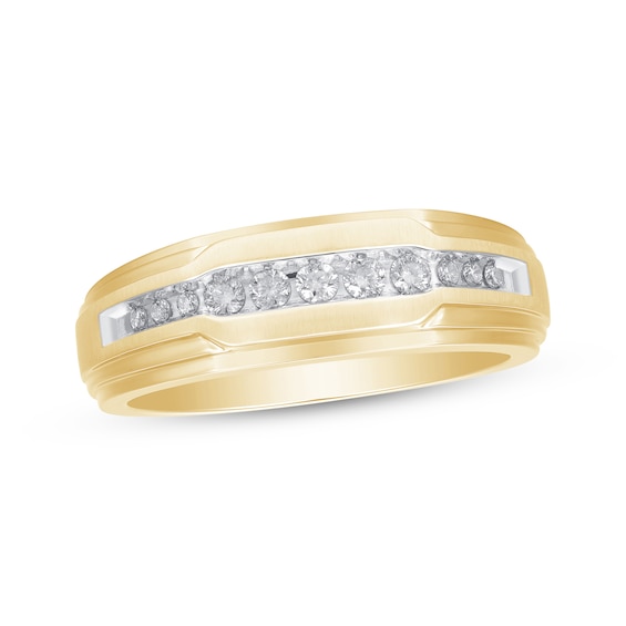 Previously Owned Men's Diamond Wedding Ring 1/4 ct tw 10K Yellow Gold
