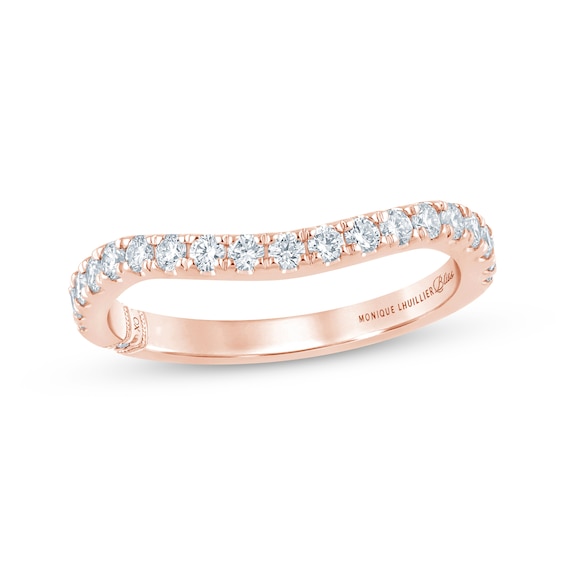 Previously Owned Monique Lhuillier Bliss Lab-Grown Diamond Contour Anniversary Ring 1/2 ct tw 18K Rose Gold