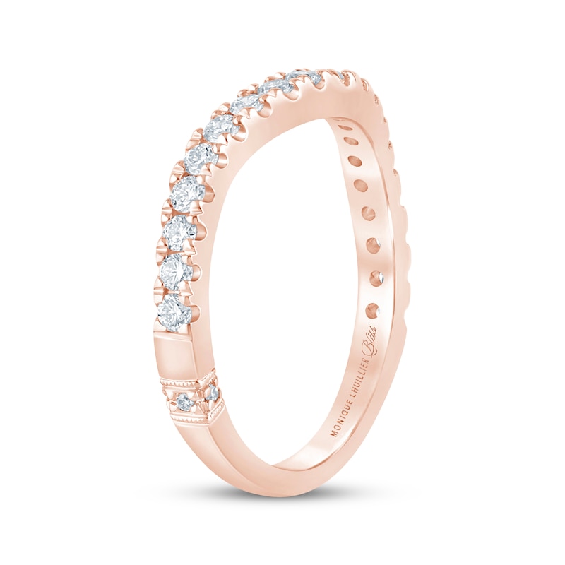 Main Image 2 of Previously Owned Monique Lhuillier Bliss Lab-Grown Diamond Contour Anniversary Ring 1/2 ct tw 18K Rose Gold