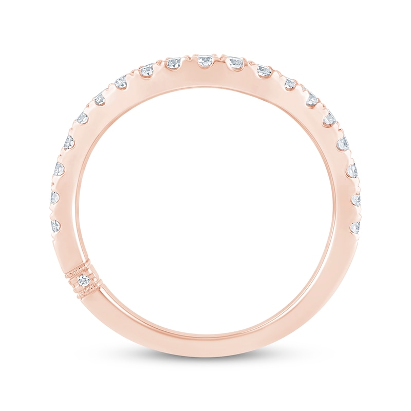 Main Image 3 of Previously Owned Monique Lhuillier Bliss Lab-Grown Diamond Contour Anniversary Ring 1/2 ct tw 18K Rose Gold