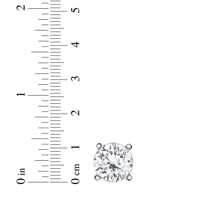 Main Image 3 of Previously Owned KAY Lab-Grown Diamonds Round-Cut Solitaire Stud Earrings 1-1/2 ct tw 14K White Gold (I/SI2)