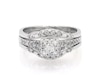 Thumbnail Image 1 of Previously Owned Multi-Diamond Square Bridal Set 7/8 ct tw 10K White Gold Size 8