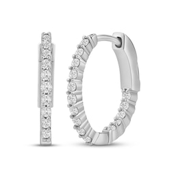 Previously Owned KAY Lab-Grown Diamonds Inside-Out Hoop Earrings 1/2 ct tw 10K White Gold