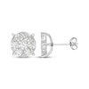 Thumbnail Image 1 of Previously Owned KAY Lab-Grown Diamonds Multi-Stone Circle Stud Earrings 1-1/2 ct tw 10K White Gold
