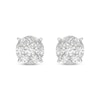 Thumbnail Image 2 of Previously Owned KAY Lab-Grown Diamonds Multi-Stone Circle Stud Earrings 1-1/2 ct tw 10K White Gold