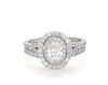Thumbnail Image 1 of Previously Owned Neil Lane Oval-Cut Diamond Double Halo Bridal Set 1-1/2 ct tw 14K White Gold Size 3.75