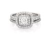 Thumbnail Image 1 of Previously Owned Neil Lane Cushion-Cut Diamond Double Halo Bridal Set 1-3/8 ct tw 14K White Gold Size 6.5