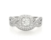 Thumbnail Image 1 of Previously Owned Neil Lane Round-Cut Diamond Halo Bridal Set 7/8 ct tw 14K White Gold Size 6.5