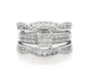 Thumbnail Image 1 of Previously Owned Round-Cut Diamond Halo Bridal Set 7/8 ct tw 10K White Gold Size 7