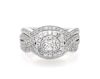 Thumbnail Image 1 of Previously Owned Neil Lane Round-Cut Diamond Double Halo Bridal Set 7/8 ct tw 14K White Gold Size 8