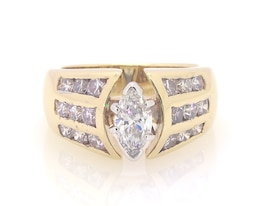 Previously Owned Marquise-Cut Diamond Engagement Ring 2 ct tw 14K Yellow Gold Size 6.75