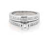 Thumbnail Image 1 of Previously Owned Princess-Cut Diamond Bridal Set 7/8 ct tw 14K White Gold Size 4.25
