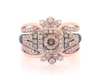 Thumbnail Image 1 of Previously Owned Round-Cut Brown Diamond Bridal Set 1-1/3 ct tw 14K Rose Gold Size 5.5