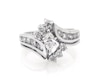 Thumbnail Image 1 of Previously Owned Marquise & Round-Cut Diamond Bridal Set 7/8 ct tw 14K White Gold Size 5