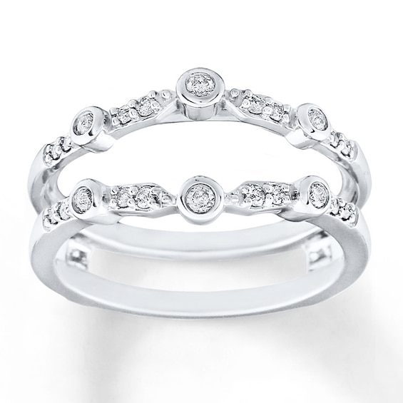Previously Owned Diamond Enhancer Ring 1/5 ct tw Round-cut 14K White Gold