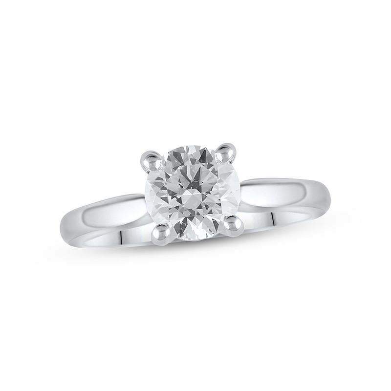 Main Image 1 of Previously Owned Lab-Grown Diamonds Solitaire Ring 1-1/2 ct tw Round-cut 14K White Gold (F/VS2)