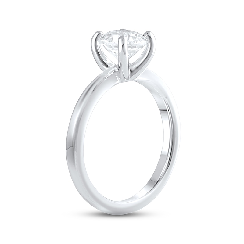 Main Image 2 of Previously Owned Lab-Grown Diamonds Solitaire Ring 1-1/2 ct tw Round-cut 14K White Gold (F/VS2)