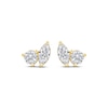 Thumbnail Image 2 of Previously Owned Toi et Moi Lab-Grown Diamond Round & Marquise-Cut Stud Earrings 1 ct tw 14K Yellow Gold