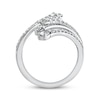 Thumbnail Image 3 of Previously Owned Pear-Shaped & Round-Cut Diamond Deconstructed Bypass Ring 5/8 ct tw 10K White Gold