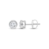 Thumbnail Image 1 of Previously Owned KAY Lab-Grown Diamonds Round-Cut Bezel-Set Solitaire Stud Earrings 1 ct tw 14K White Gold (F/SI2)