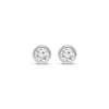 Thumbnail Image 2 of Previously Owned KAY Lab-Grown Diamonds Round-Cut Bezel-Set Solitaire Stud Earrings 1 ct tw 14K White Gold (F/SI2)
