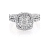 Thumbnail Image 1 of Previously Owned Neil Lane Cushion-Cut Diamond Double Halo Bridal Set 1-5/8 ct tw 14K White Gold Size 5.25