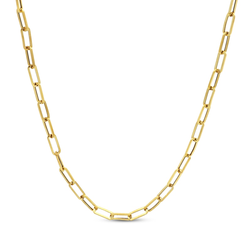 Main Image 1 of Previously Owned Paperclip Necklace Hollow 10K Yellow Gold 18"