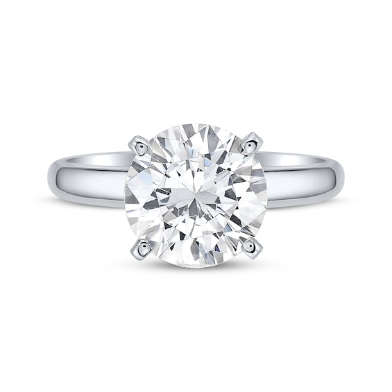Previously Owned Lab-Grown Diamonds by KAY Round-Cut Solitaire Engagement Ring 3 ct tw 14K White Gold (I/SI2)