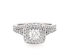 Thumbnail Image 1 of Previously Owned Round-Cut Diamond Halo Bridal Set 7/8 ct tw 14K White Gold Size 4.5