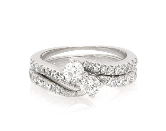 Previously Owned Ever Us Round-Cut Diamond Bridal Set 1-1/4 ct tw 14K White Gold Size 5.25