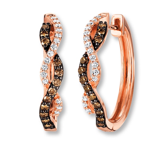 Previously Owned Le Vian Chocolate Diamond Earrings 3/8 ctw 14K Strawberry Gold