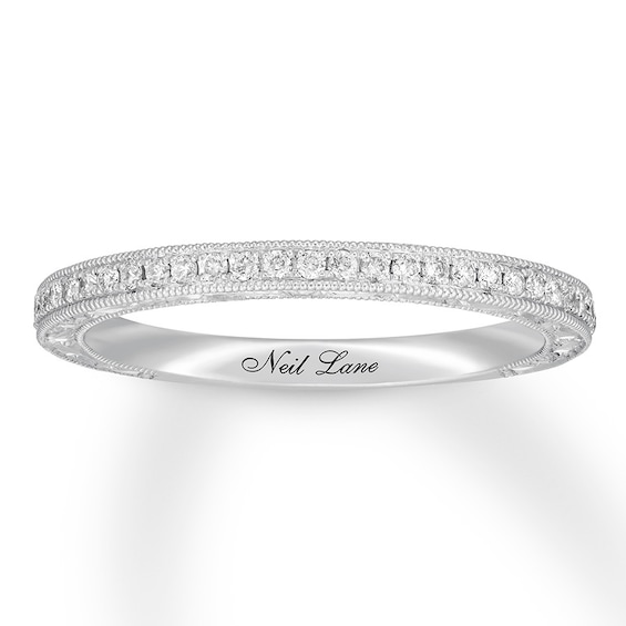 Previously Owned Neil Lane Diamond Wedding Band 1/6 ct tw 14K White Gold