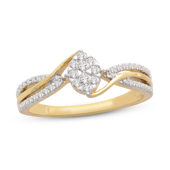 Previously Owned Diamond Ring 1/4 ct tw Round-Cut 10K Yellow Gold