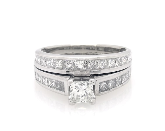 Previously Owned Princess-Cut Diamond Bridal Set 1-7/8 ct tw 14K White Gold Size