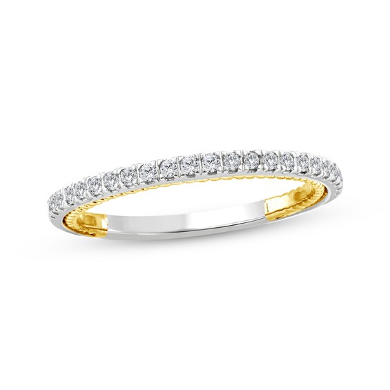 Previously Owned Threads of Love Lab-Grown Diamond Wedding Band 1/5 ct tw 14K Two-Tone Gold