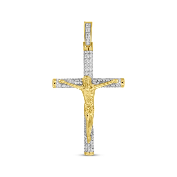 Previously Owned Diamond Crucifix Charm 1/3 ct tw 10K Yellow Gold