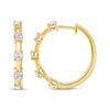 Thumbnail Image 3 of Previously Owned KAY Lab-Grown Diamonds Station Hoop Earrings 1 ct tw 10K Yellow Gold