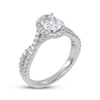Thumbnail Image 2 of Previously Owned Oval-Cut Lab-Grown Diamond Halo Engagement Ring 1-1/4 ct tw 14K White Gold