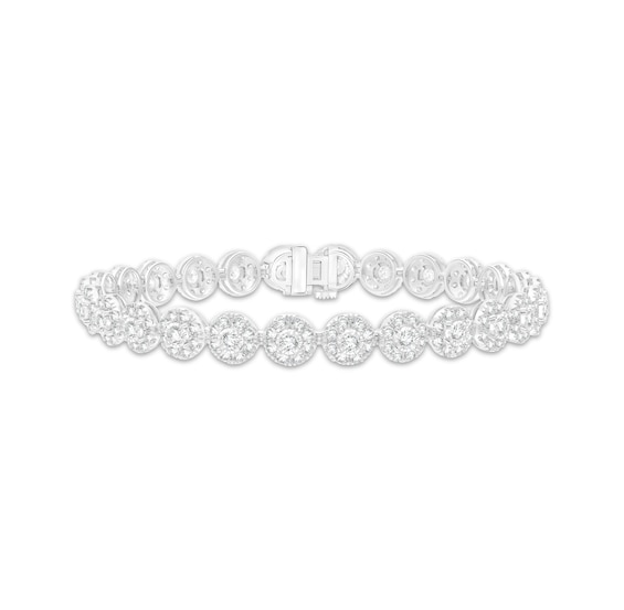 Previously Owned KAY Lab-Grown Diamonds Link Bracelet 5 ct tw 10K White Gold 7"