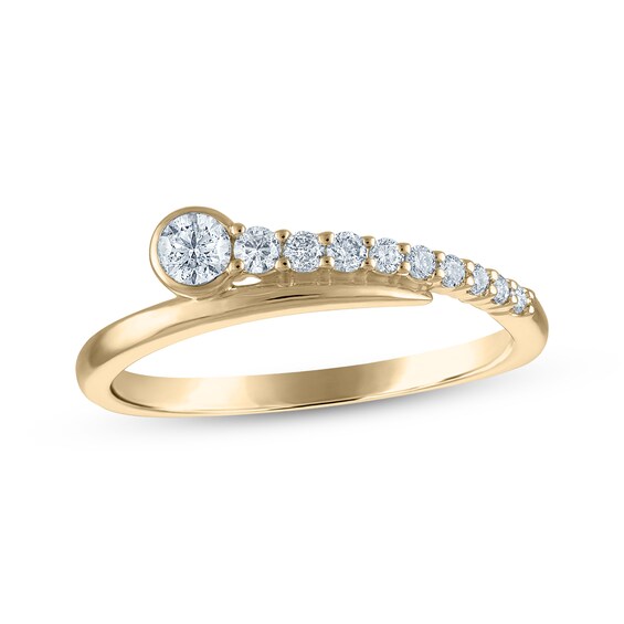 Previously Owned Diamond Bypass Anniversary Ring 1/4 ct tw 14K Yellow Gold