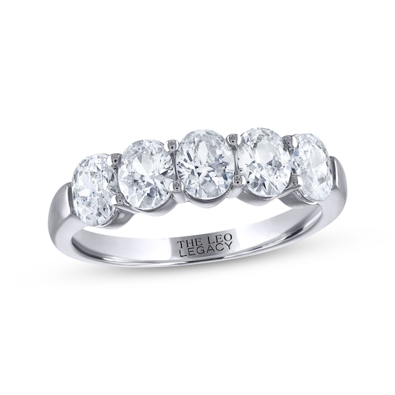 Previously Owned THE LEO Legacy Lab-Grown Diamond Oval-Cut Anniversary Band 2 ct tw 14K White Gold